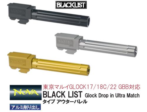 FOX ARMAMENT / 限定 NOVA マルイG17用 Blacklistタイプアウターバレル SV